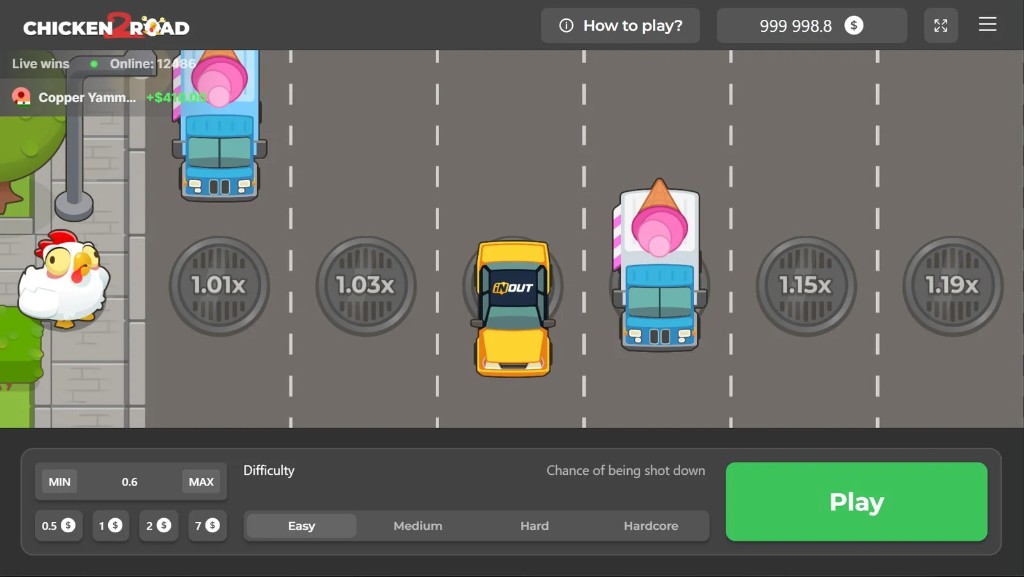 Écran de départ de Chicken Road 2